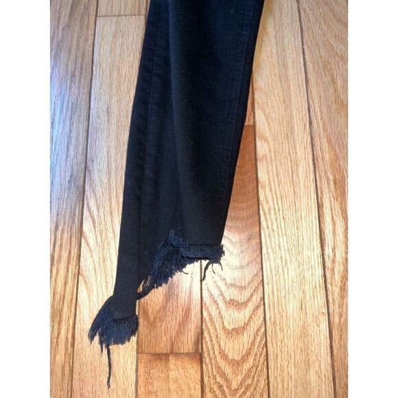 Rag & Bone 10 Inch Capri Raw Step Hem Skinny Jeans in Black Hampton - Size 25 - Picture 3 of 6